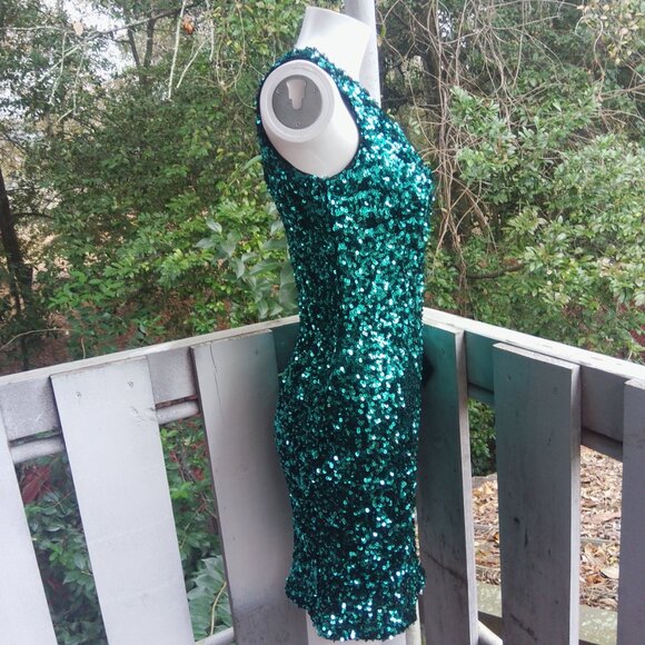 Lulus Sequin One Shoulder Body Con Mini Dress - Picture 5 of 11